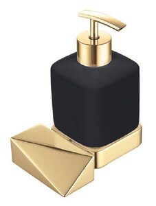 Изображение товара Дозатор жидкого мыла Boheme New Venturo 10317-G-B, золото, черный