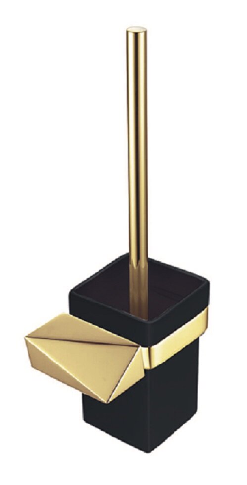 Изображение товара Ершик для унитаза Boheme New Venturo 10319-G-B, квадратный, настенный, золото и черный
