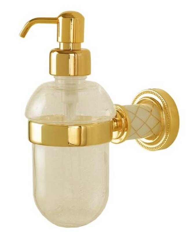 Изображение товара Дозатор жидкого мыла Boheme Murano 10912-W-G золото настенный ретро стиль