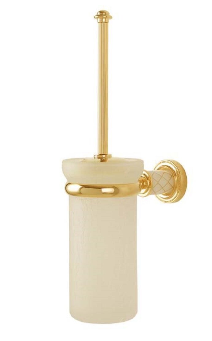 Изображение товара Ершик для туалета Boheme Murano 10913-W-G, золото, белый