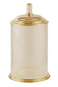 Изображение товара Ведро для мусора Boheme Murano 10914-W-G стекло латунь золото 41.5 см