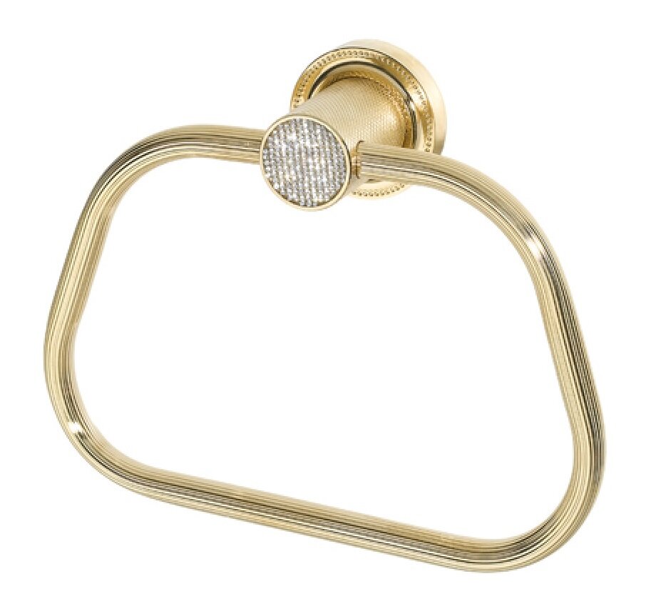 Изображение товара Полотенцедержатель Boheme Royal Cristal 10925-G кольцо, золото