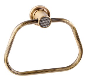 Изображение товара Полотенцедержатель Boheme Royal Cristal кольцо бронза 10925-BR