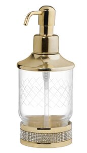 Изображение товара Дозатор жидкого мыла Boheme Royal Cristal 10929-G настольный, золото