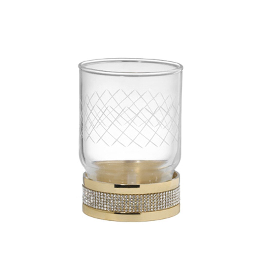 Изображение товара Стакан для зубных щеток Boheme Royal Cristal 10931-G золотой с кристаллами Preciosa Изображение товара Стакан для зубных щеток Boheme Royal Cristal 10931-G золотой с кристаллами Preciosa