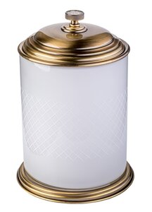 Изображение товара Ведро для мусора Boheme Royal Cristal 10934-BR стекло, бронза, белый Изображение товара Ведро для мусора Boheme Royal Cristal 10934-BR стекло, бронза, белый