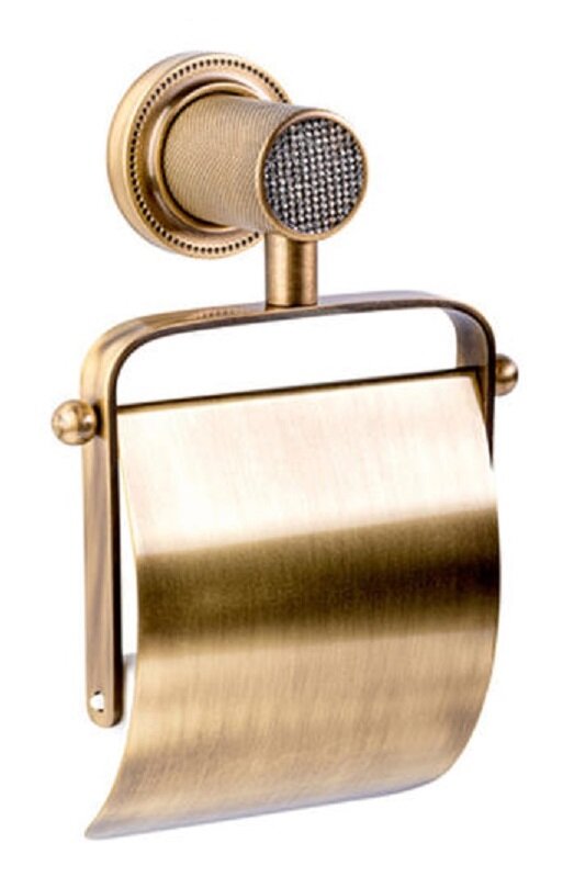 Изображение товара Держатель туалетной бумаги Boheme Royal Cristal 10921-BR-B с крышкой