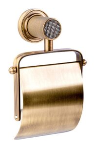 Изображение товара Держатель туалетной бумаги Boheme Royal Cristal 10921-BR-B с крышкой