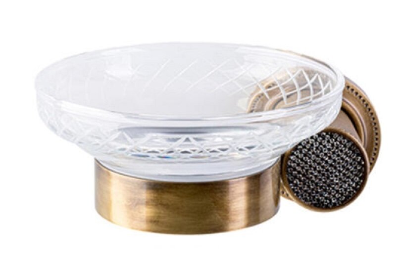 Изображение товара Мыльница Boheme Royal Cristal 10923-BR-B, бронза, черные кристаллы