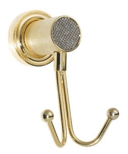 Изображение товара Крючок двойной Boheme Royal Cristal 10926-G-B, золото черные кристаллы стена