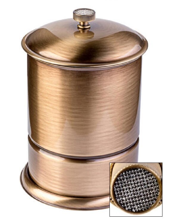 Изображение товара Ведро для мусора Boheme Royal Cristal 10927-BR-B, бронза, черные кристаллы Изображение товара Ведро для мусора Boheme Royal Cristal 10927-BR-B, бронза, черные кристаллы