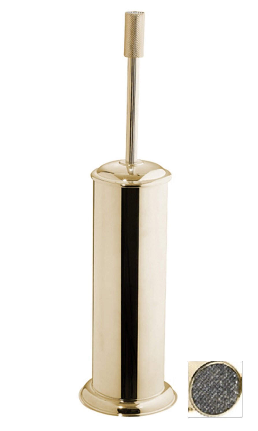 Изображение товара Ершик для унитаза Boheme Royal Cristal 10928-G-B, золото, черные кристаллы