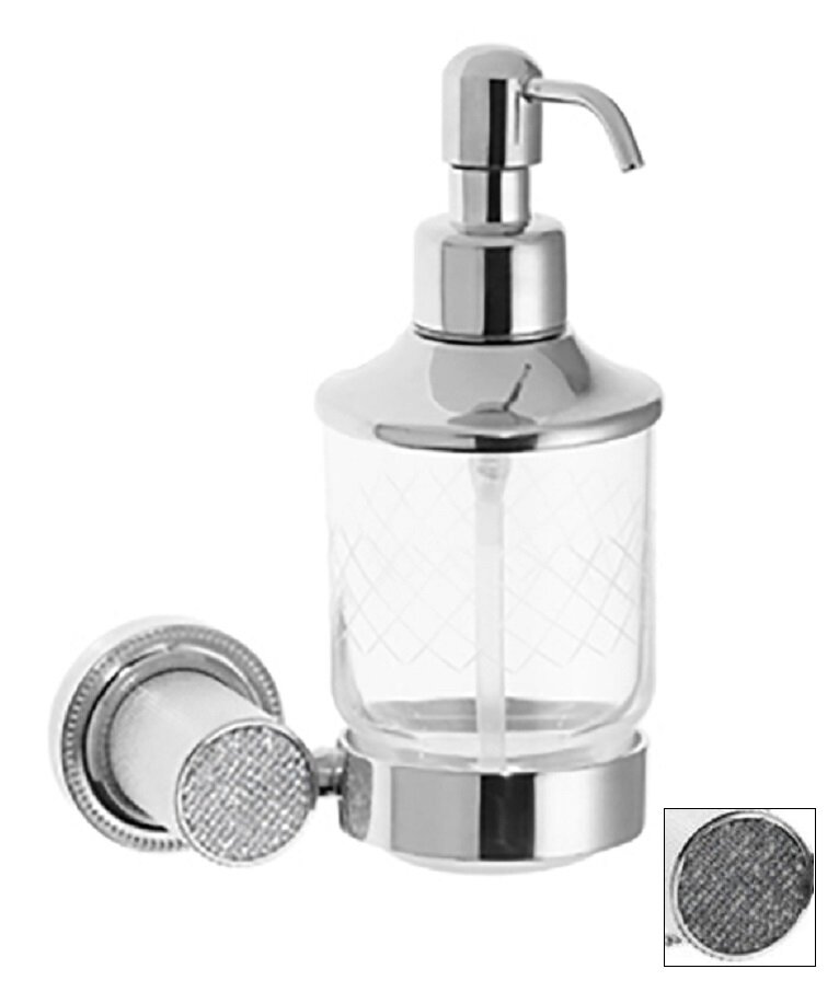 Изображение товара Дозатор жидкого мыла Boheme Royal Cristal хром черные кристаллы 10932-CR-B