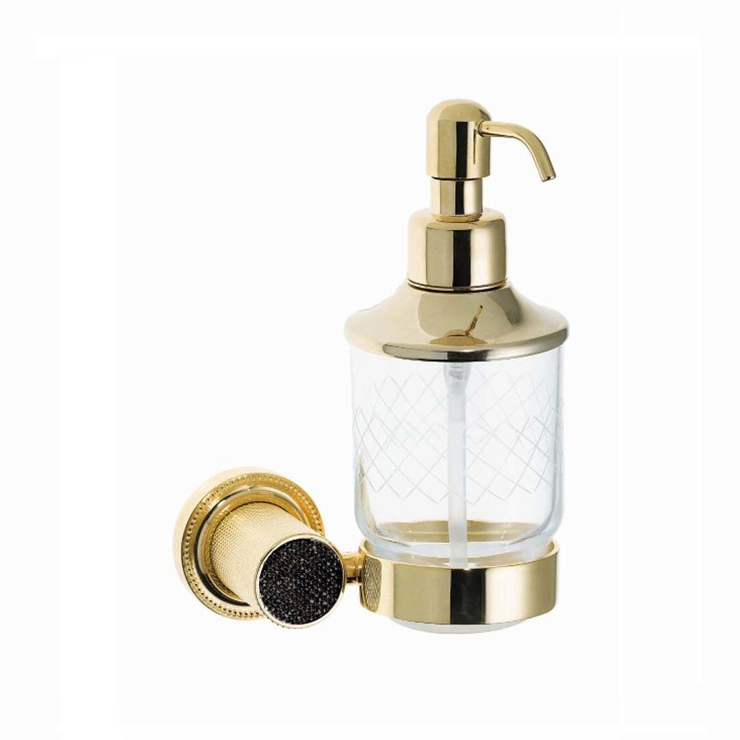 Изображение товара Дозатор жидкого мыла Boheme Royal Cristal 10932-G-B, золото, черные кристаллы Изображение товара Дозатор жидкого мыла Boheme Royal Cristal 10932-G-B, золото, черные кристаллы