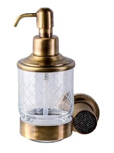 Изображение товара Дозатор жидкого мыла Boheme Royal Cristal 10932-BR-B бронза с черными кристаллами