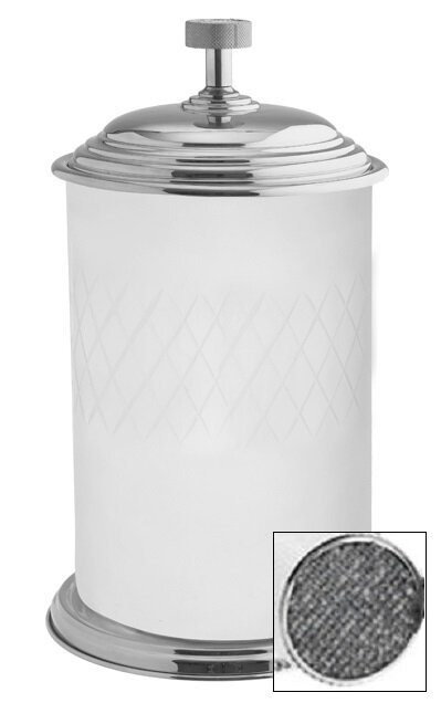 Изображение товара Ведро для мусора Boheme Royal Cristal 10934-CR-B стекло, хром, черные кристаллы