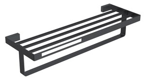 Изображение товара Полка для полотенец Boheme Q черная настенная 60x23x12 см латунь стильный дизайн