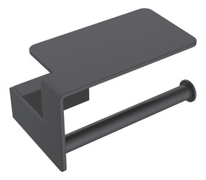 Изображение товара Держатель туалетной бумаги Boheme Q с полкой черный настенный