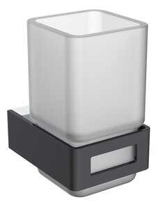 Изображение товара Стакан для зубных щеток Boheme Q, черный, хром, 10944-CR-B