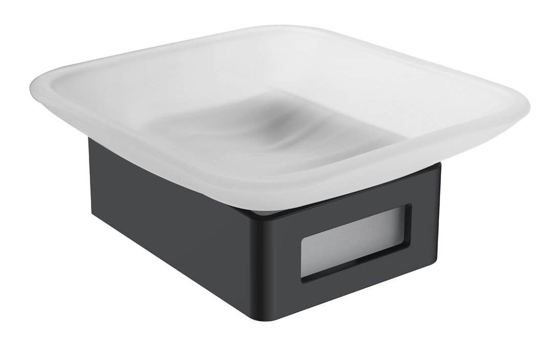 Изображение товара Мыльница Boheme Q настенная черный хром латунь 10943-CR-B