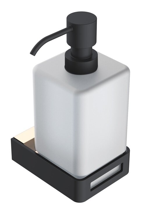 Изображение товара Дозатор жидкого мыла Boheme Q, черный, золото, 10957-G-B