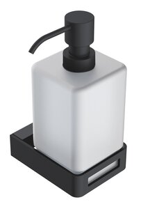 Изображение товара Дозатор жидкого мыла Boheme Q черный настенный латунь 16.3 см
