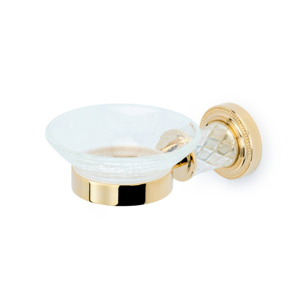 Изображение товара Мыльница Boheme Murano Cristal из Италии в стиле ретро с золотым покрытием Изображение товара Мыльница Boheme Murano Cristal из Италии в стиле ретро с золотым покрытием