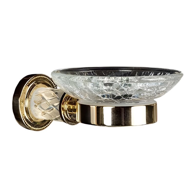 Изображение товара Мыльница Boheme Murano Cristal из Италии в стиле ретро с золотым покрытием Изображение товара Мыльница Boheme Murano Cristal из Италии в стиле ретро с золотым покрытием