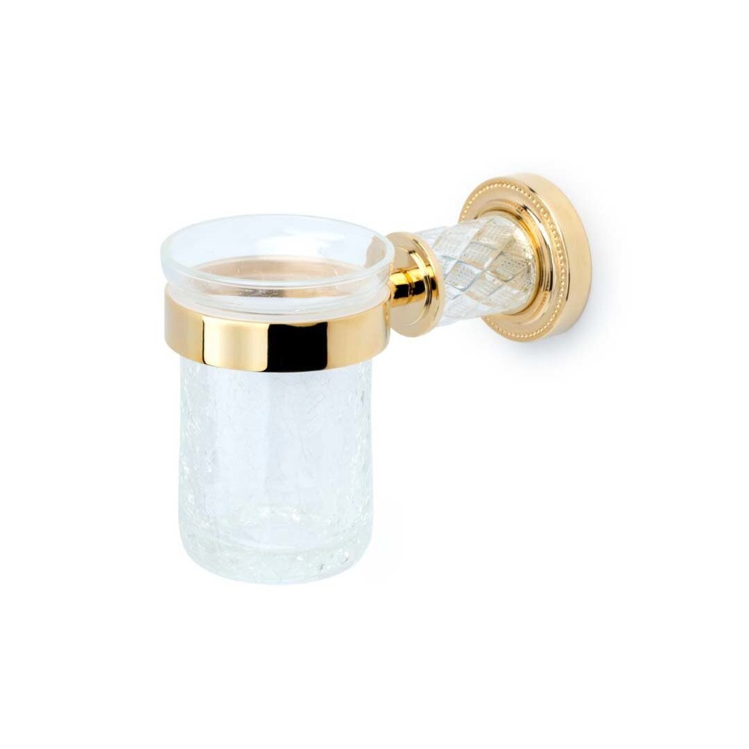 Изображение товара Стакан для зубных щеток Boheme Murano Cristal с настенным креплением золото Изображение товара Стакан для зубных щеток Boheme Murano Cristal с настенным креплением золото