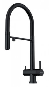 Изображение товара Смеситель для кухонной мойки Omoikiri Kanto 4994356 PVD-GB, с подключением к фильтру, графит/черный