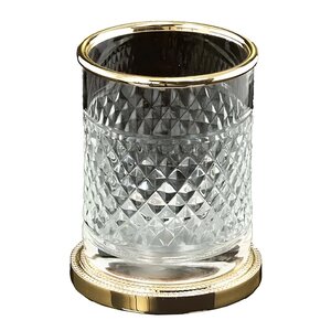 Изображение товара Стакан для зубных щеток Boheme Murano Cristal настольный, золото, 10218