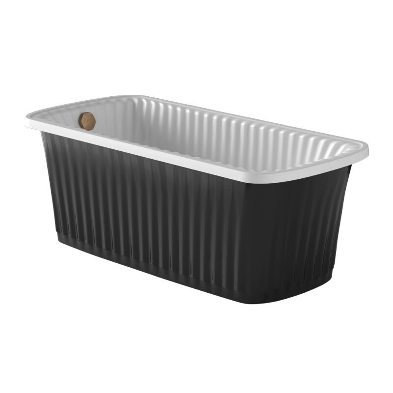 Изображение товара Ванна Migliore Olivia Panello 24376, 174 х 80 х 66 см, из литьевого мрамора, фурнитура бронза, панель черная глянцевая