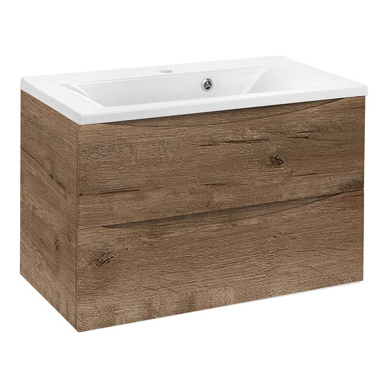 Изображение товара Подвесная тумба под раковину Vincea Mia 75 см дуб винтаж МДФ с soft close