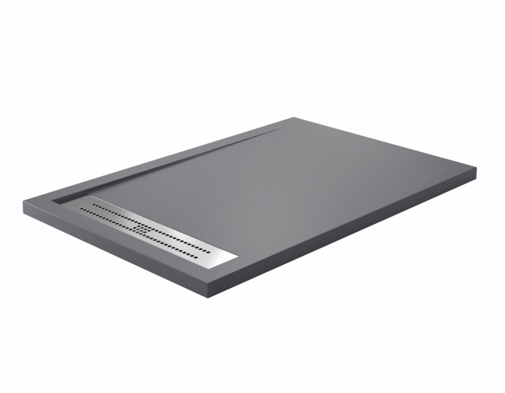 Изображение товара Душевой поддон WasserKRAFT Wiese 84T 140x80 см серый матовый низкий