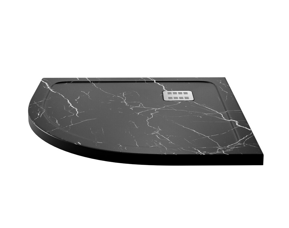 Изображение товара Душевой поддон WasserKRAFT Neime 19T01 90х90 черный с мраморной текстурой