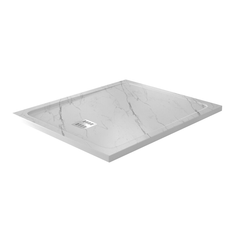 Изображение товара Душевой поддон WasserKRAFT Rhin 44T 120x90 см белый мрамор низкий