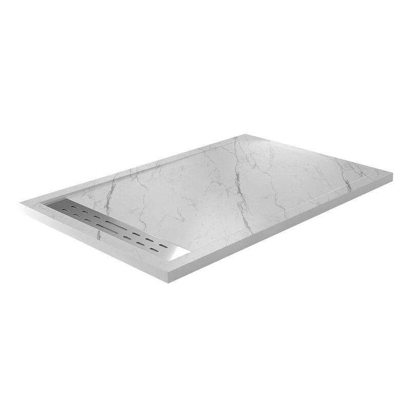 Изображение товара Душевой поддон WasserKRAFT Rhin 44T 36 140x90 см, белый, мраморный текстурой