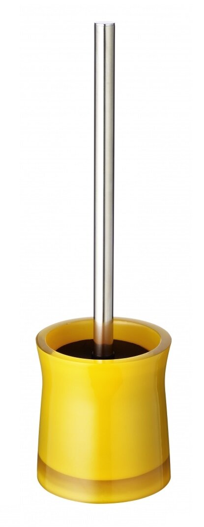 Изображение товара Ершик для унитаза Ridder Disco желтый 2103404 напольный из нержавеющей стали и акрила