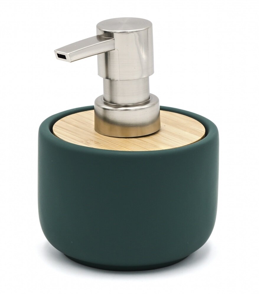 Изображение товара Дозатор жидкого мыла Ridder Fancy 2126505 темно-зеленый, 200 мл, круглый