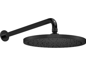 Изображение товара Верхний душ E.C.A Myra 102145034C1EX, 25,5x25,5 см, с душевым кронштейном, черный матовый