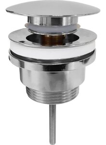 Изображение товара Донный клапан Push-open для раковины E.C.A , универсальный, хром, 402129031EX