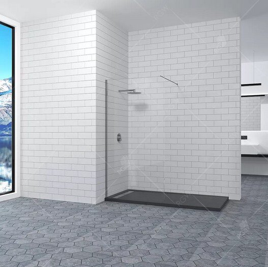 Изображение товара Душевая стенка RGW WA-010 Walk-in 110 см, прозрачное стекло, хром профиль