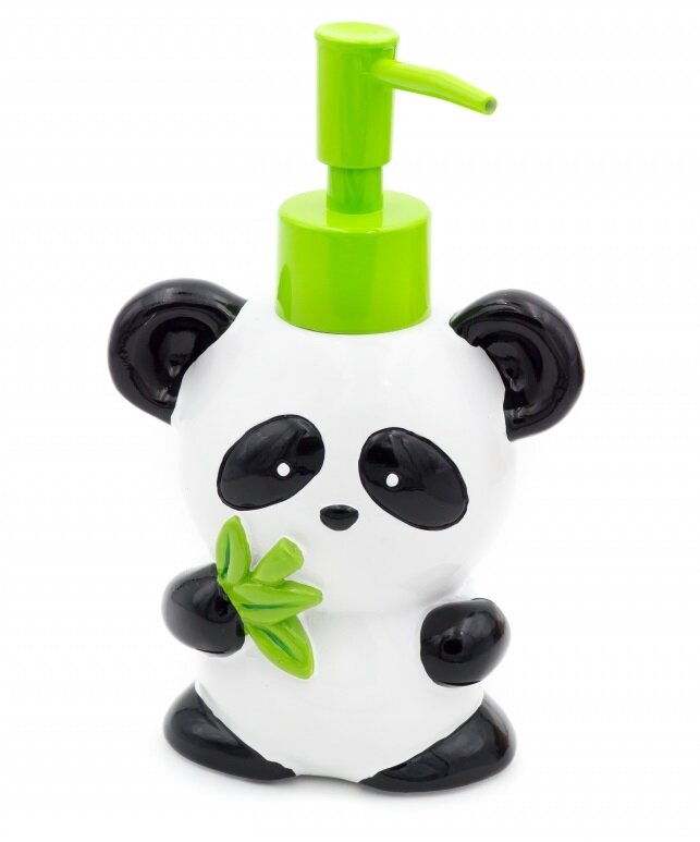Изображение товара Дозатор жидкого мыла Ridder Panda 2168500, белый, черный, зеленый Изображение товара Дозатор жидкого мыла Ridder Panda 2168500, белый, черный, зеленый