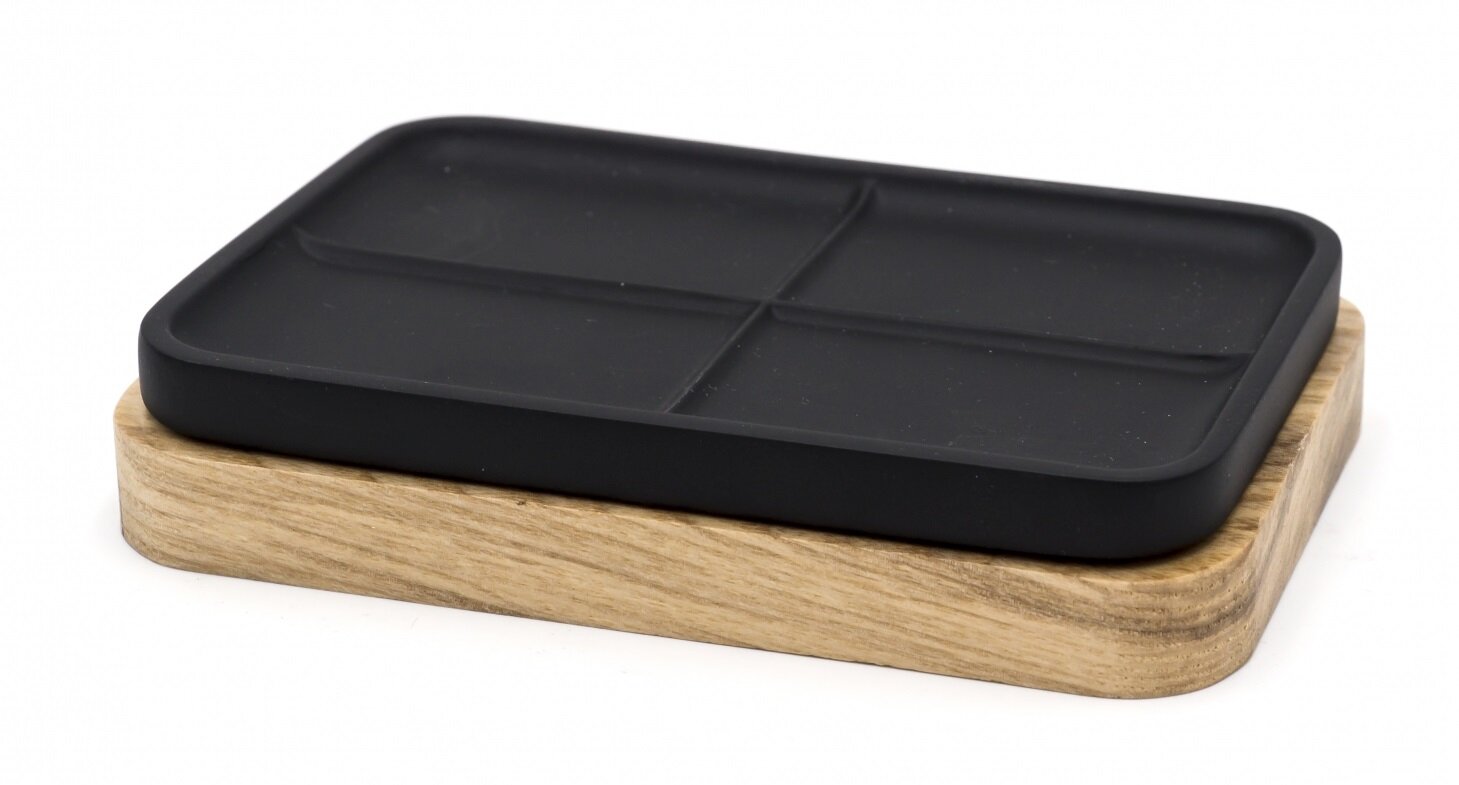 Изображение товара Мыльница Ridder Amara 2244310 черная из бамбука и полирезина