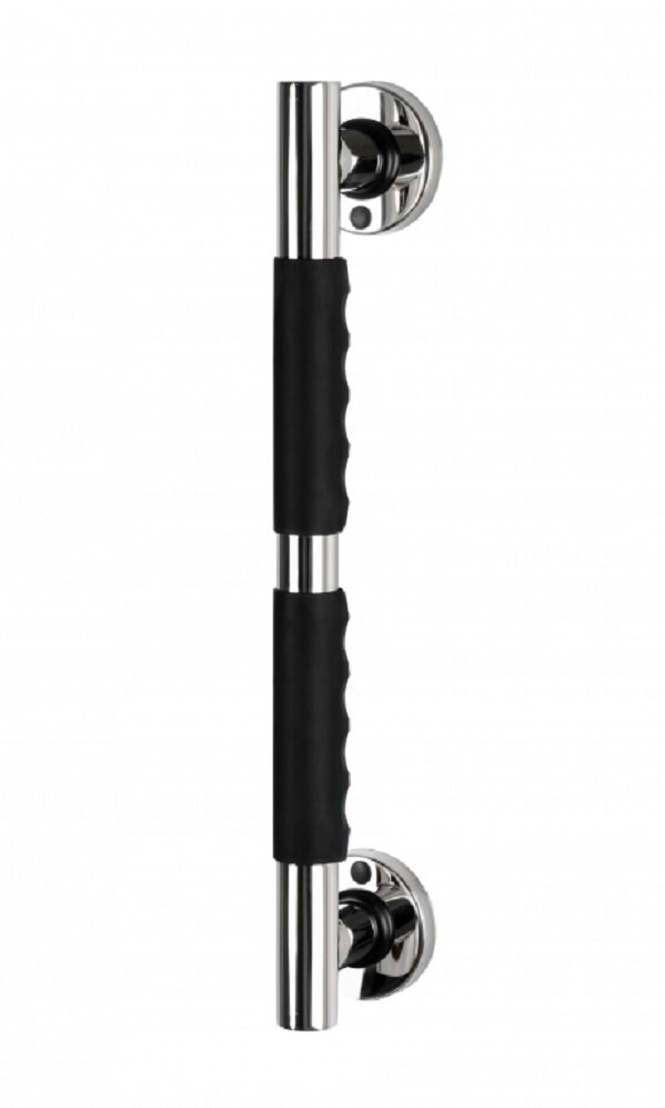 Изображение товара Поручень для ванны Ridder Ken M, с резиновой накладкой, хром, черный, А262410