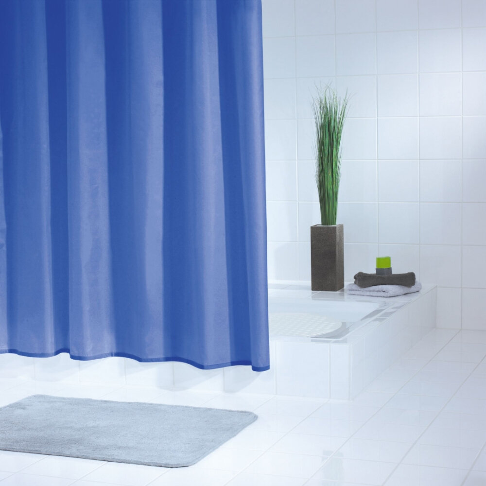 Изображение товара Штора для ванной комнаты Ridder Standard 180 x 200 см синяя, водоотталкивающая и антигрибковая