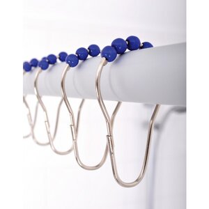 Изображение товара Кольца для карниза Ridder, сталь, комплект 12 шт., с синими шариками, 49563