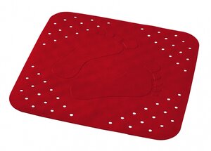 Изображение товара Коврик для ванной комнаты Ridder Plattfuss 54x54 см, противоскользящий, красный