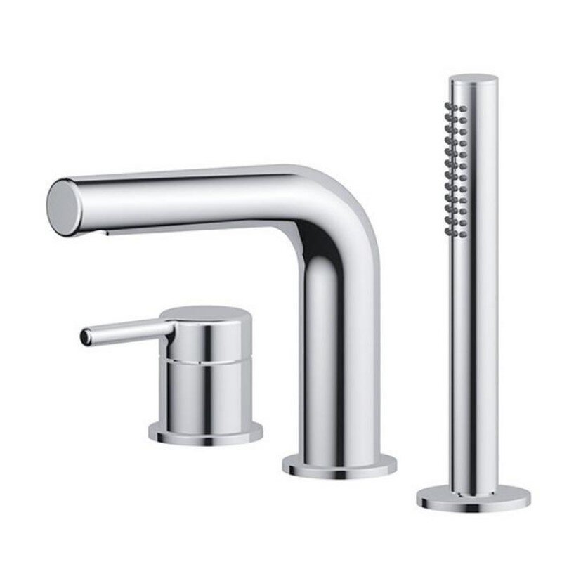 Изображение товара Смеситель для ванны Excellent Pi, хром, поворотный излив, 3 отверстия, гарантия 5 лет