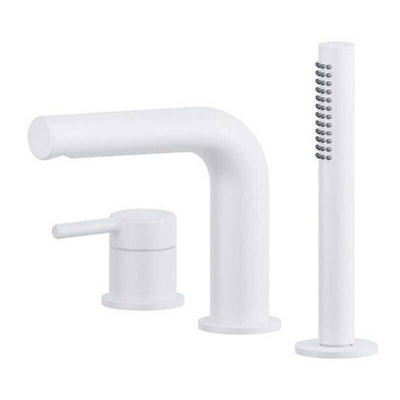 Изображение товара Смеситель Excellent Pi AREX.1234WH для ванны белый матовый, 3 отверстия, 1 режим лейки